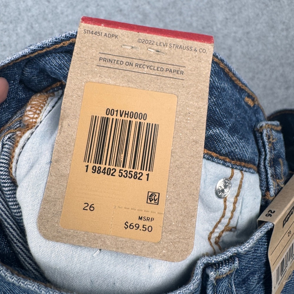 Levis Skirt Womens 26 / 2 Denim Midi Jean High Rise Slit 100% Cotton NEW $69 - Picture 6 of 10